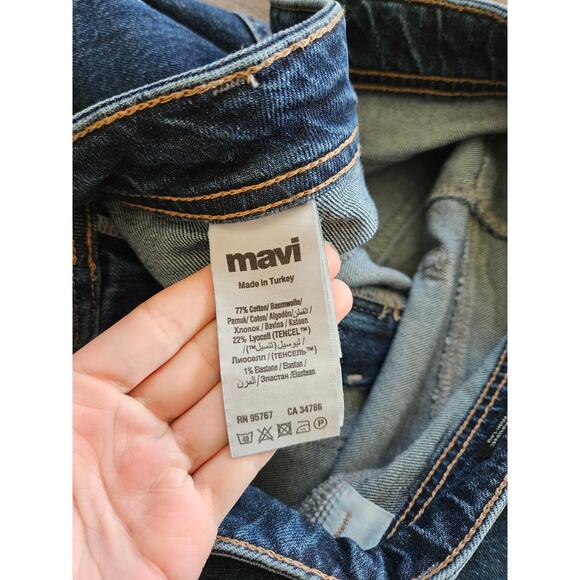 mavi Women's Dark Wash Paloma Marine Wide Leg Jeans Size 29 - Picture 10 of 16